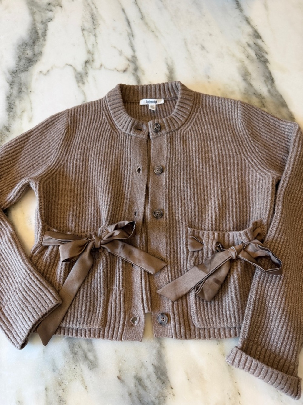 Splendid Stassi Satin Tie Cardigan - Picture 6 of 8